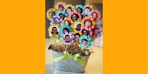 Un bouquet de famille à fabriquer pour la fête des grand-mères