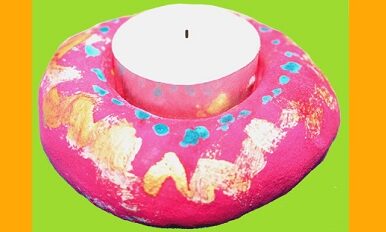 Idée cadeau pour la Fête des mères : un bougeoir décoré